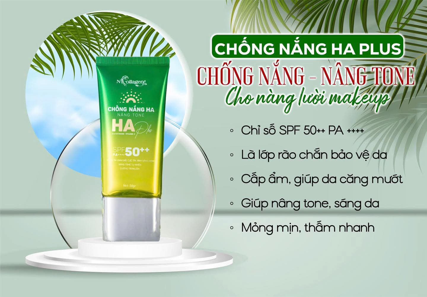 Kem chống nắng HA NCollagen