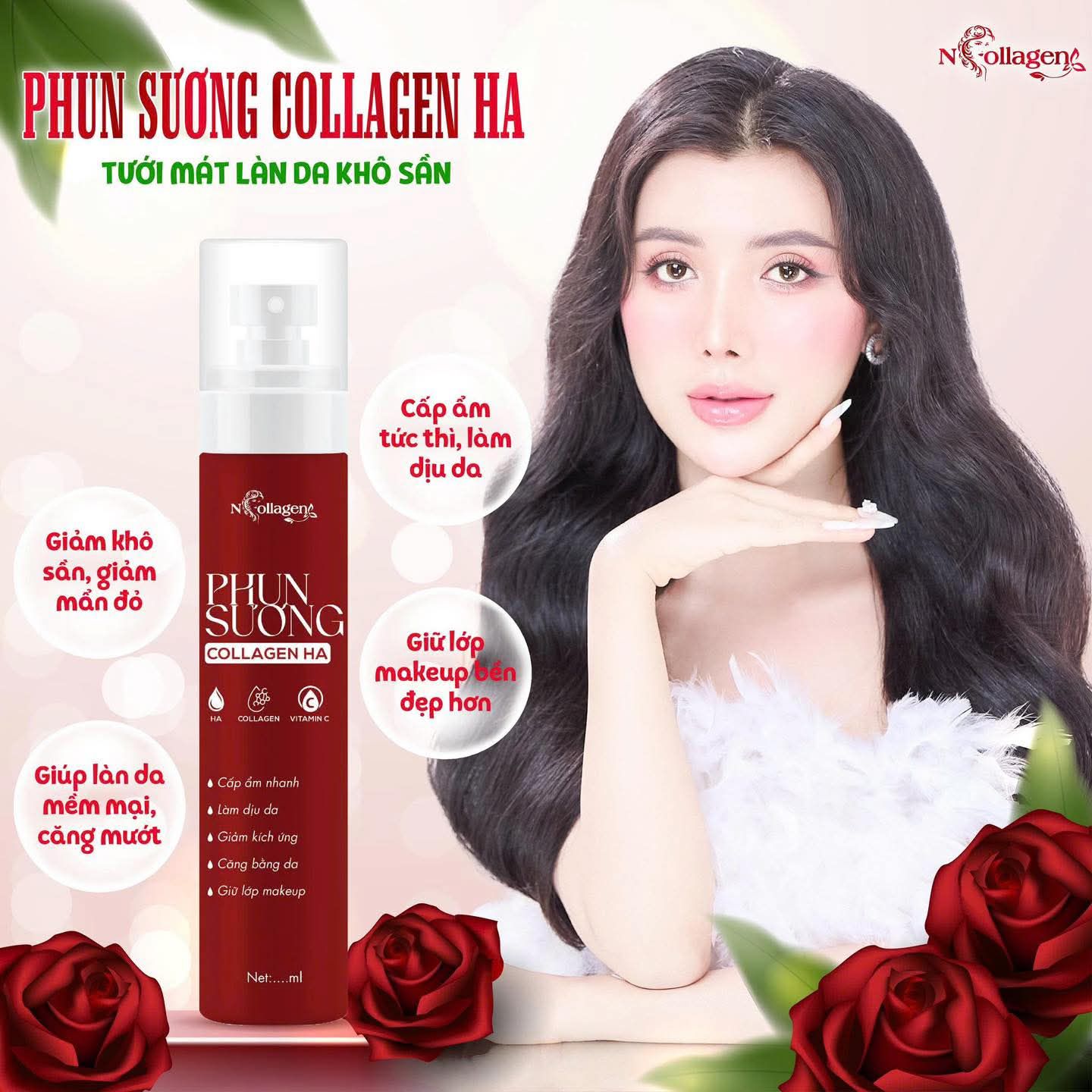 Phun sương collagen HA NCollagen